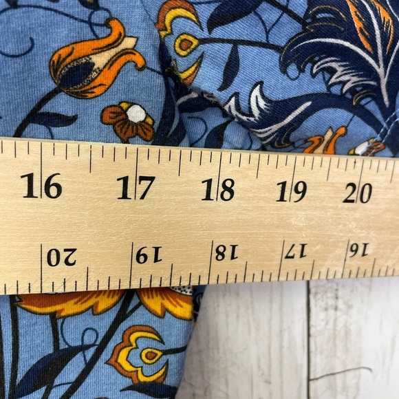 Zara Blue Ruffled Boxy Blouse with Peter Pan Collar size medium - Picture 4 of 5